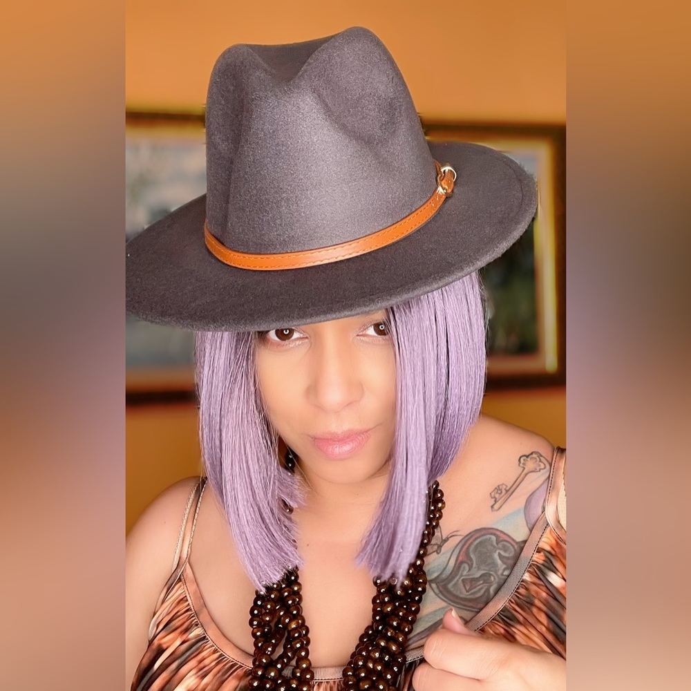 Gray Fedora Hat Unisex